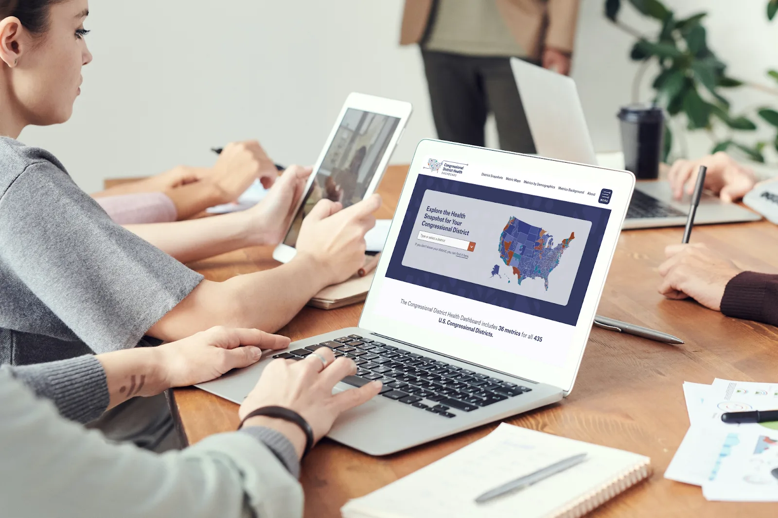 Congressional District Health Dashboard laptop
