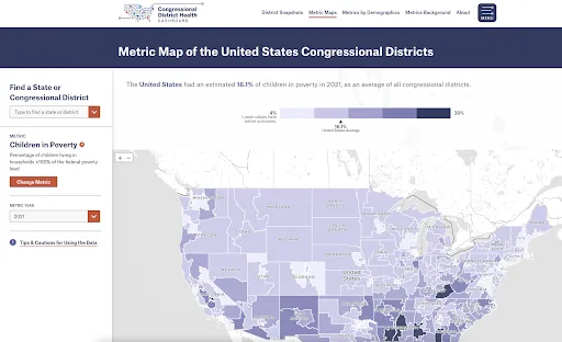Congressional Health Dashboard Map